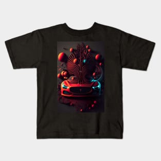 Abstract red supercar design Kids T-Shirt